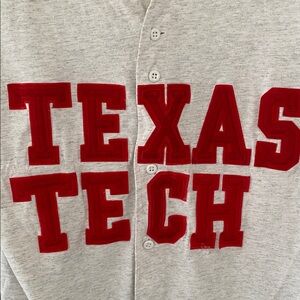 Soffe Gray Texas Tech baseball style Jersey